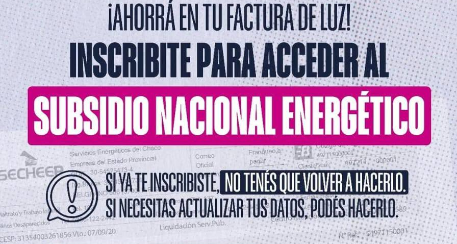 SECHEEP: SUBSIDIO NACIONAL ENERGÉTICO
