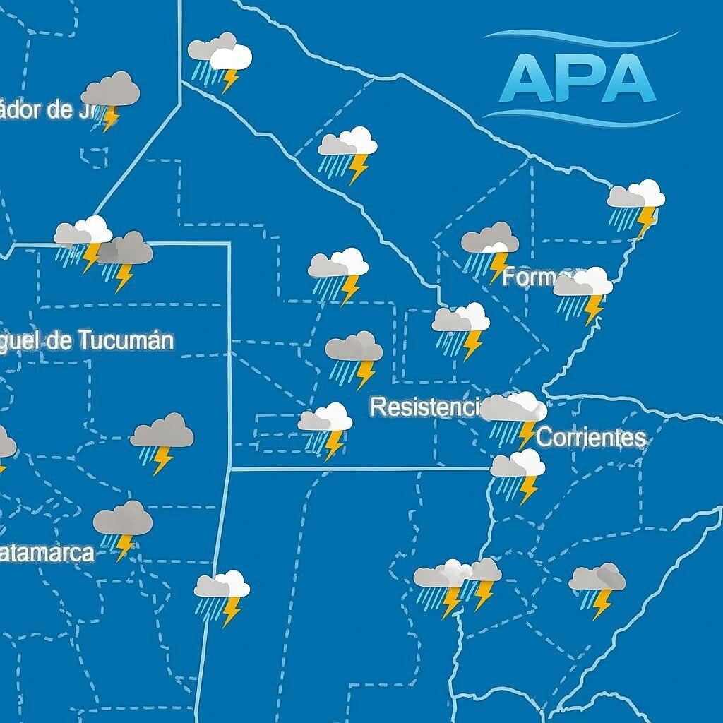 ALERTA METEOROLÓGICA: SE ESPERAN TORMENTAS FUERTES Y DESCENSO DE TEMPERATURA EN EL CHACO ESTE MIÉRCOLES