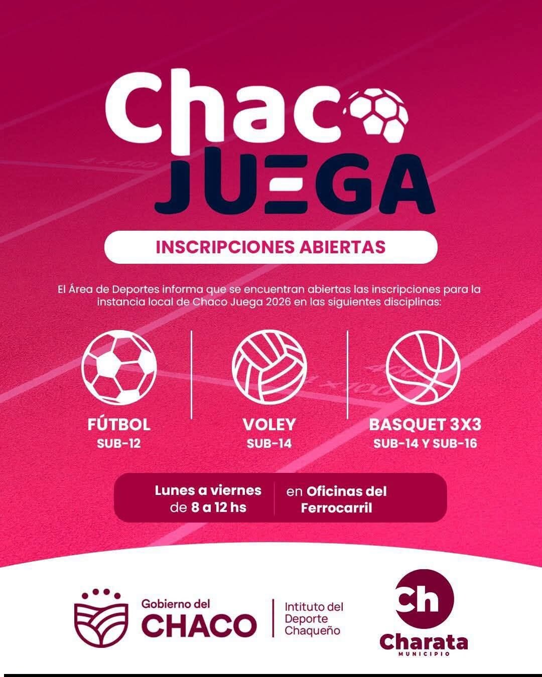 Z.jpg CHARATA: INSCRIPCIONES ABIERTAS PARA INSTANCIA LOCAL «CHACO JUEGA 2026»