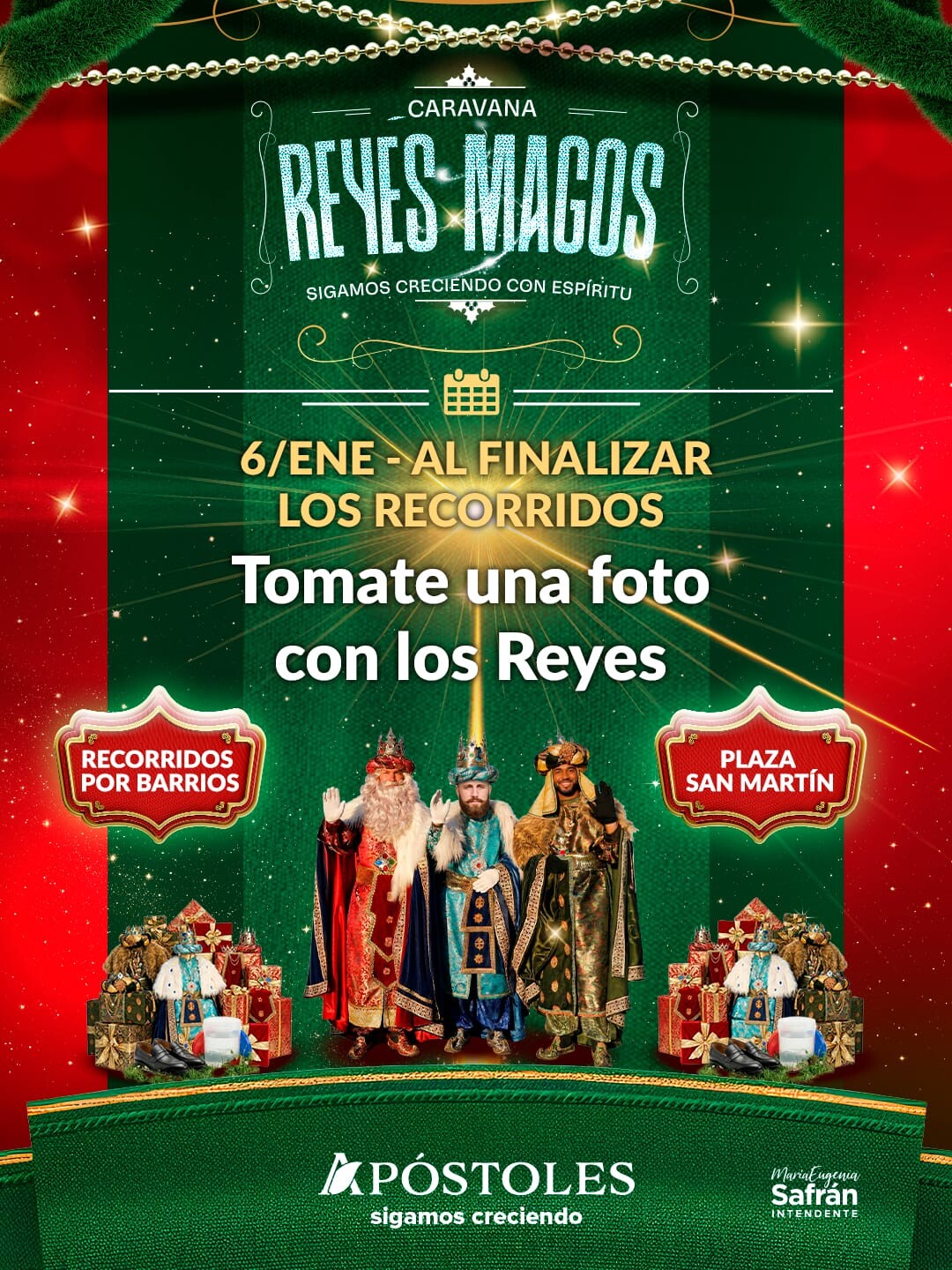 La caravana de los Reyes Magos recorrerá los barrios apostoleños
