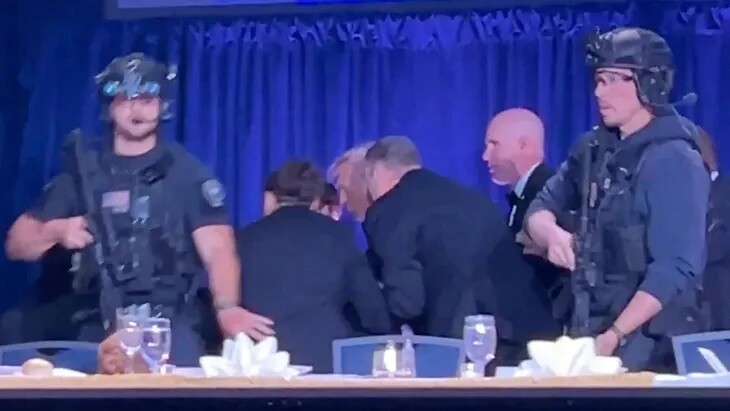 a.jpg Por un intento de atentado, evacuaron a Donald Trump de una cena con periodistas en el Hotel Hilton