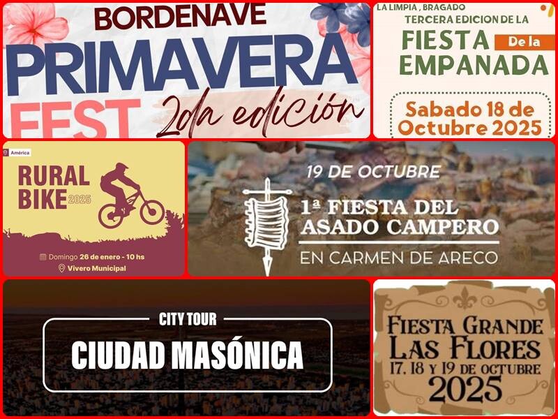 Agenda de eventos turísticos del 16 al 23 de octubre