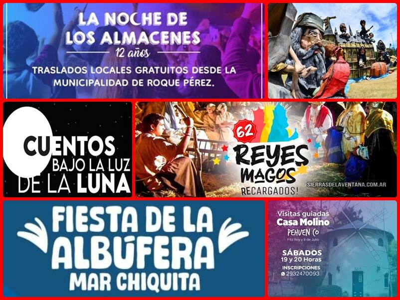 Agenda de eventos turísticos del 01 al 08 de enero de 2026