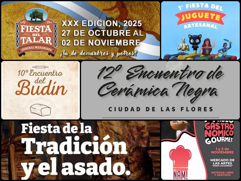 Agenda de eventos turísticos del 27 de octubre al jueves 6 de noviembre