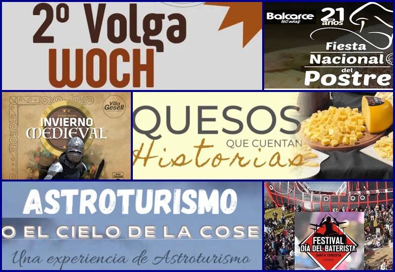 Agenda de eventos turísticos del 17 al 24 de julio