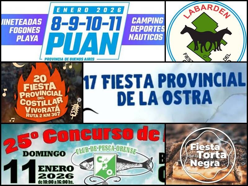 Agenda de eventos turísticos del 8 al 15 de enero de 2026