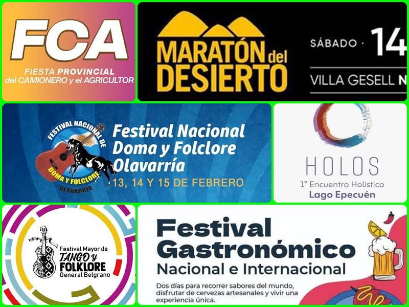 Agenda de eventos turísticos del 12 al  19 de febrero