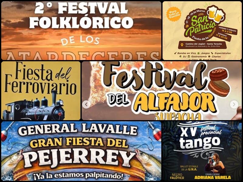 Agenda de eventos turísticos del 19 al 26 de marzo