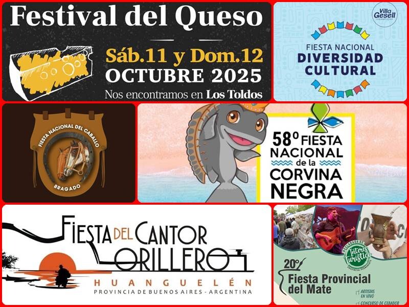Agenda de eventos turísticos del 9 al 16 de octubre