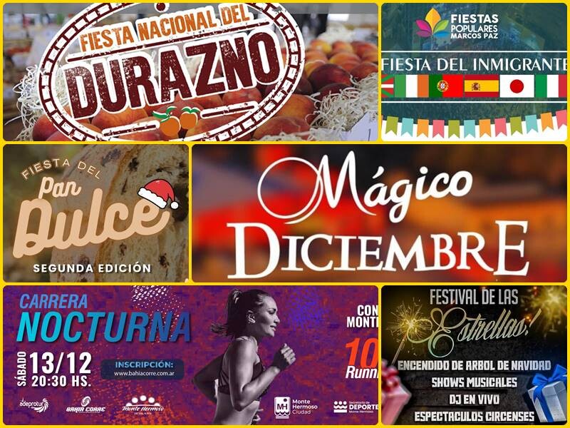 Agenda de eventos turísticos del 11 al 18 de diciembre