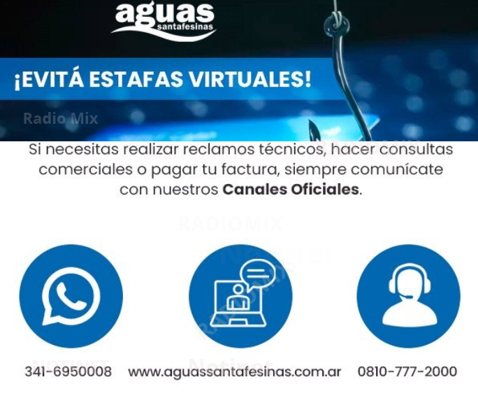 Aguas Santafesinas alerta sobre falsos descuentos y estafas en redes sociales
