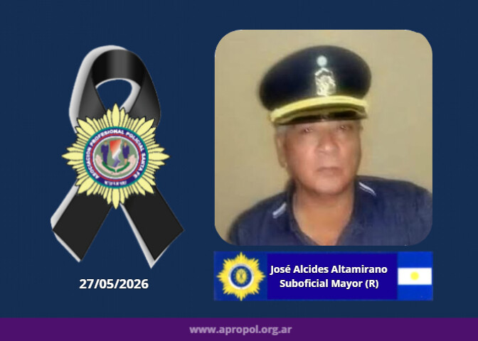 altamirano_28may26.jpg Dolor en la familia policial: falleció el Suboficial Mayor (R) José Alcides Altamirano