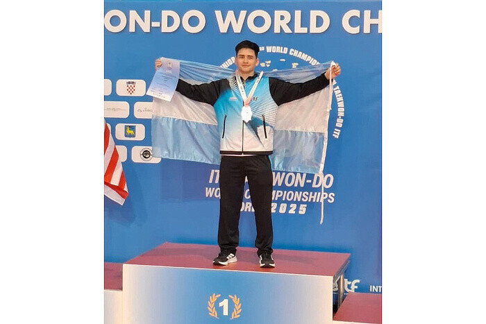 De Varela al Mundo: Demian Arato campeón mundial de Taekwon-Do en Croacia