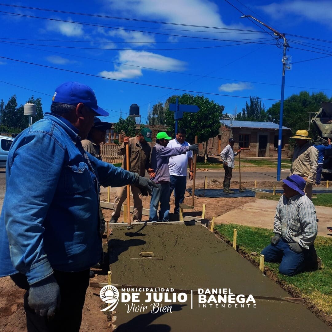 Bajo el lema de en 9 de Julio cumplimos,el intendente Daniel Banega estuvo recorriendo las obras sobre el CIC de Las Chacritas.