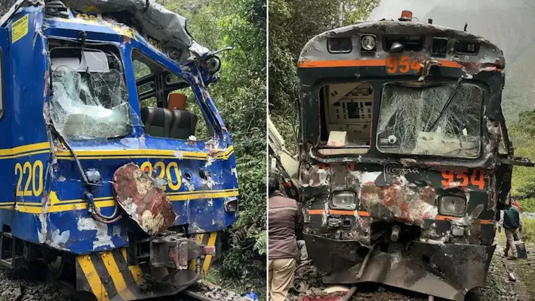 DOS TRENES QUE LLEVABAN TURISTAS A MACHU PICCHU CHOCARON DE FRENTE: DEJARON 40 HERIDOS