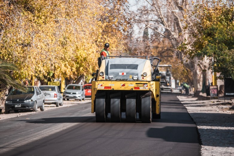 Avanzan las obras de pavimentación en el Gran San Juan