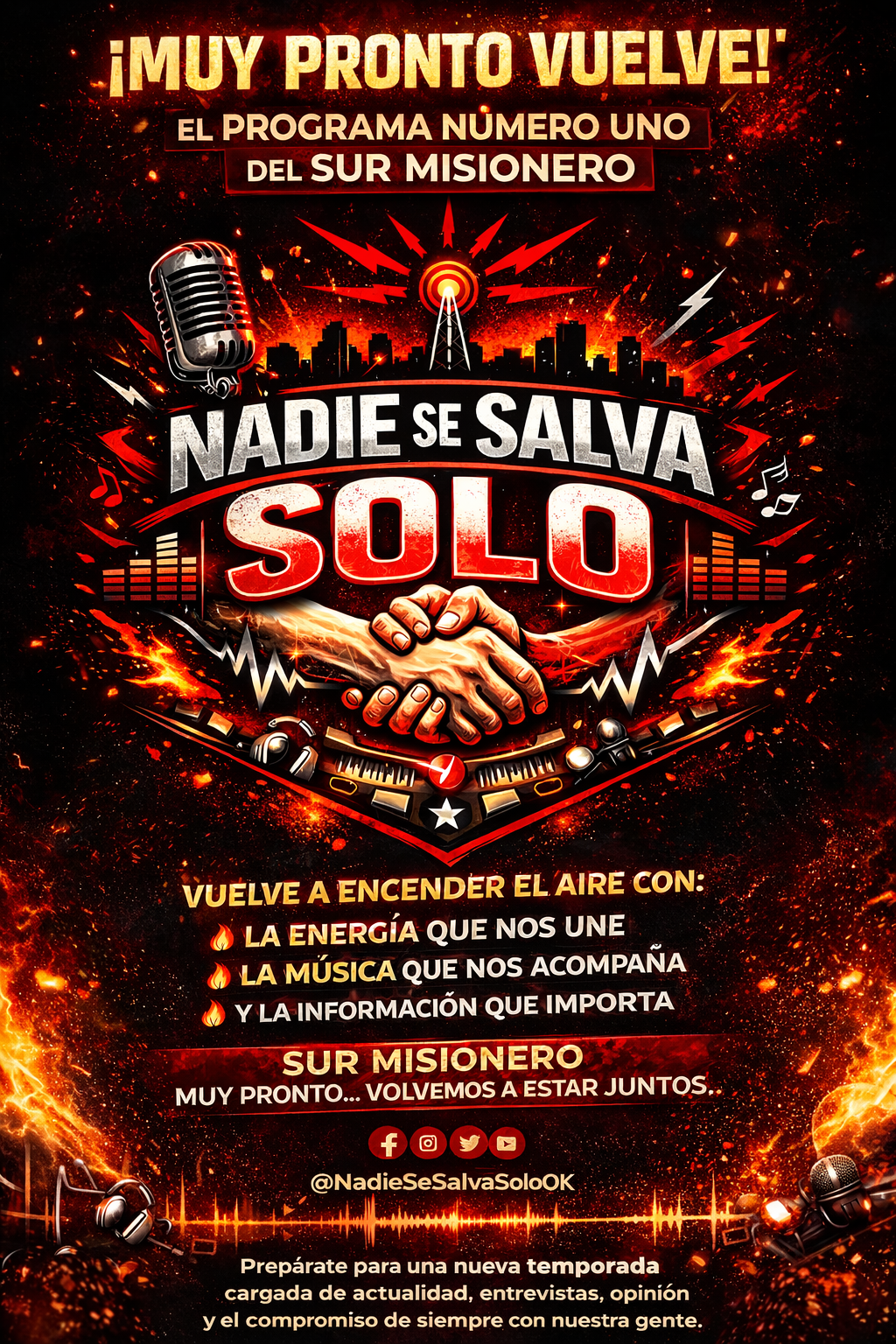 🔥🎙️ ¡MUY PRONTO VUELVE EL PROGRAMA NÚMERO UNO DEL SUR MISIONERO! 🎙️🔥