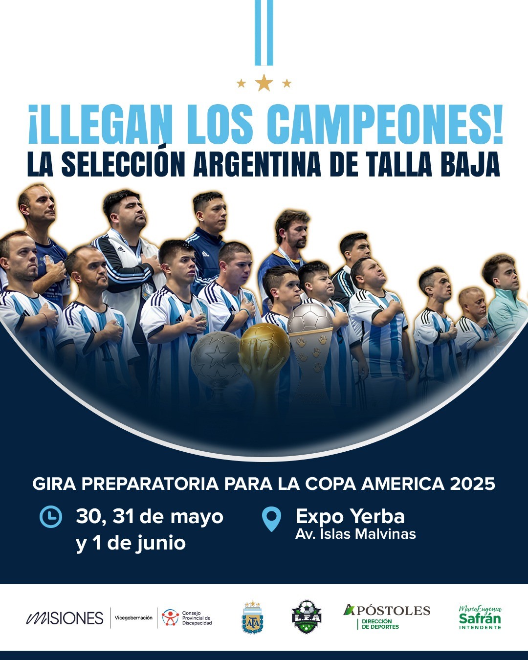 Selección Nacional de Talla Baja de futsal visita Apóstoles