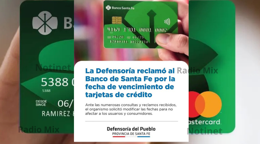 La Defensoría del Pueblo le reclamó al Banco de Santa Fe por el vencimiento de las tarjetas de crédito