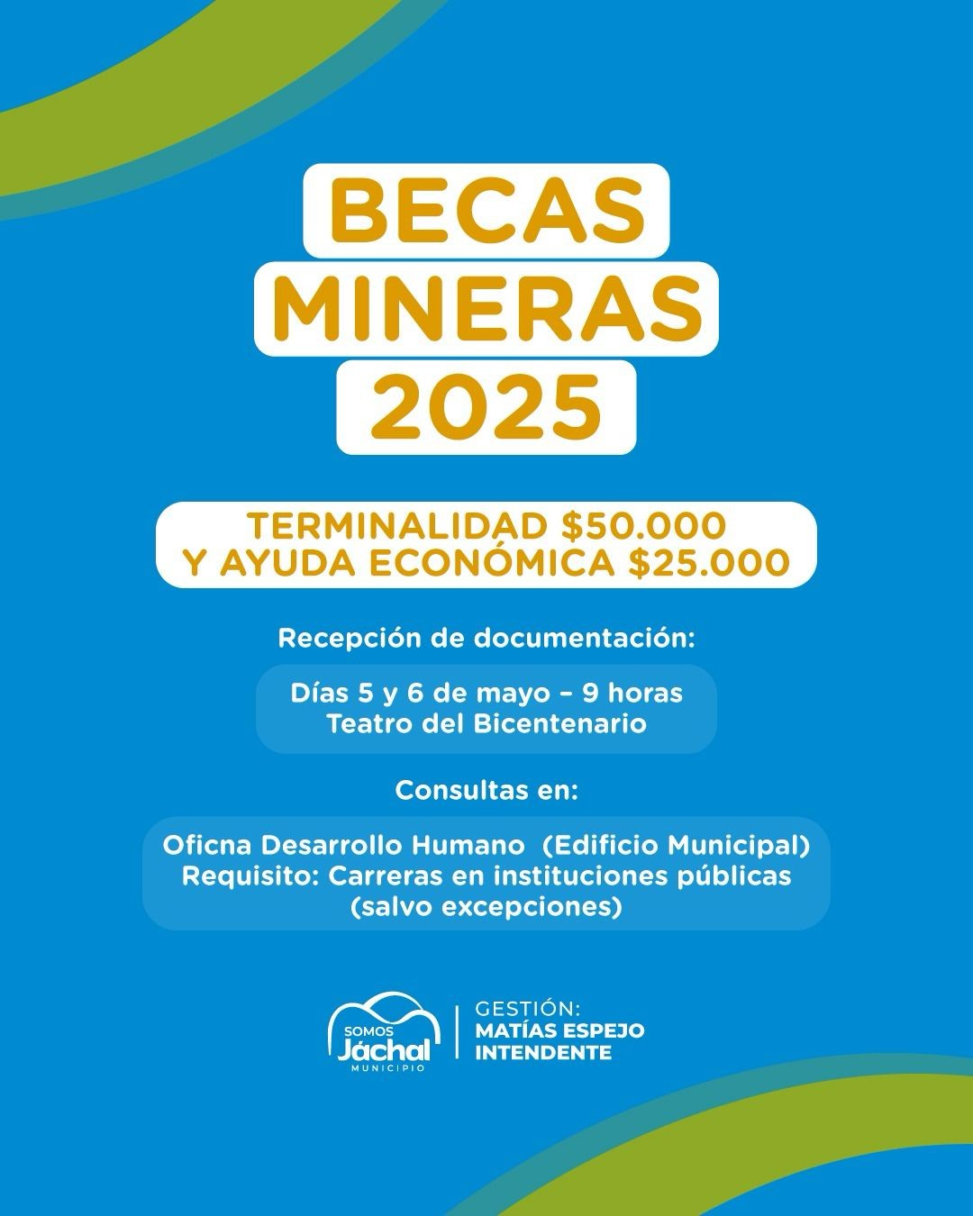 JÁCHAL: postulación a las Becas Mineras 2025