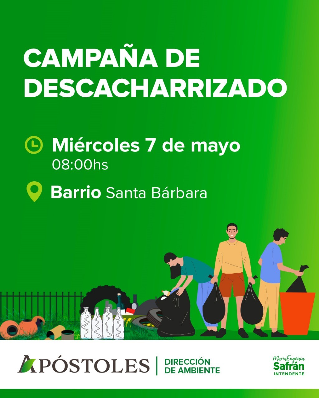 Campaña de Descacharrizado en el Barrio Santa Bárbara