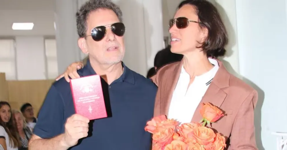 Se casaron Andrés Calamaro y Natalí Franco