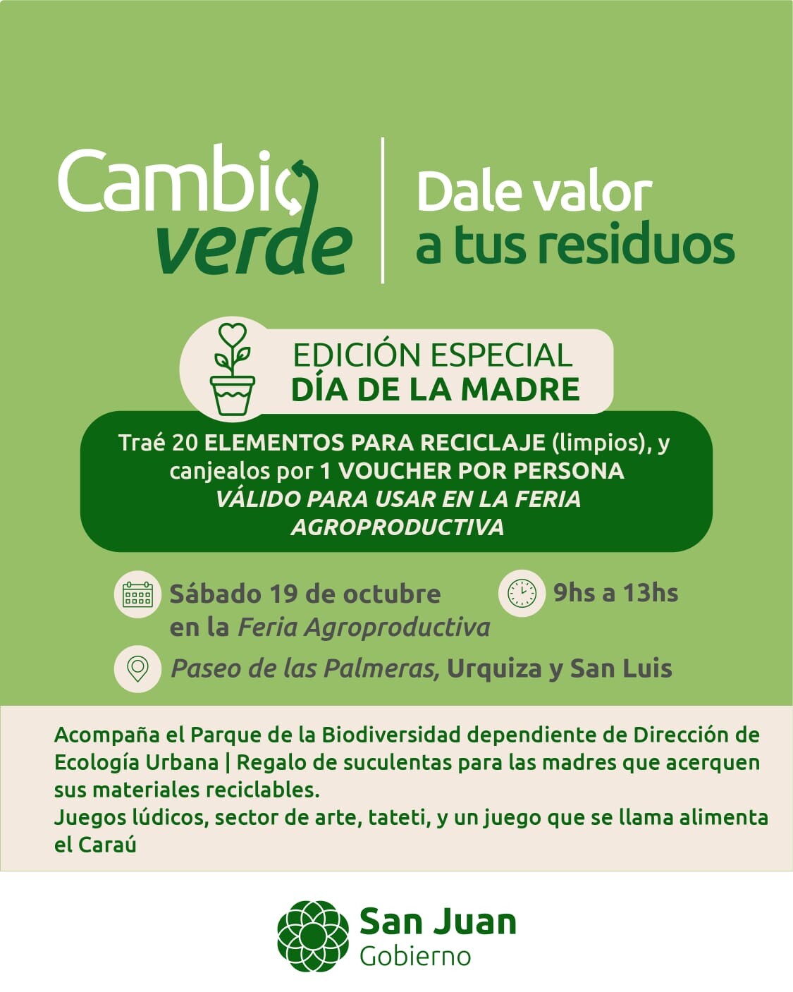 “Cambio Verde” celebra el Día de la Madre con su sexta edición