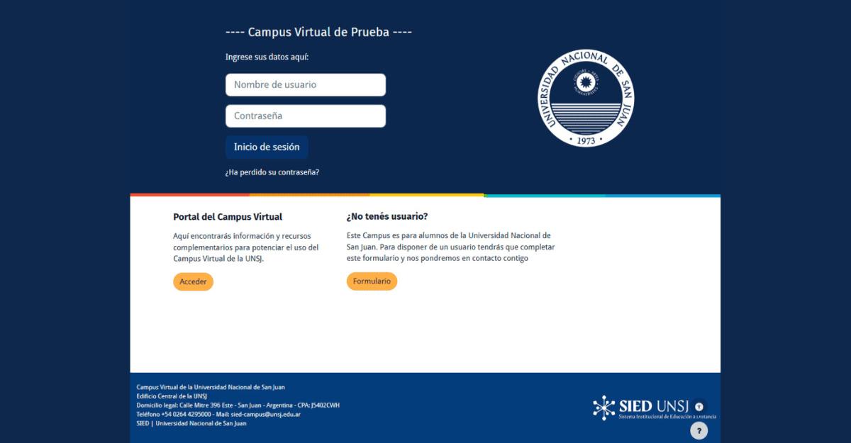 Ya podés acceder al renovado Campus Virtual de la UNSJ desde la web habitual.