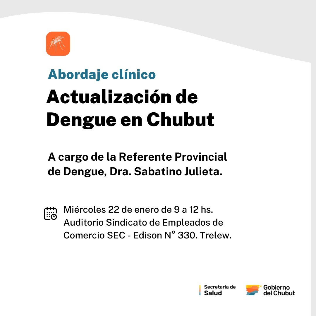 Provincia invita a médicos y enfermeros a participar de jornada de actualización sobre el abordaje clínico del Dengue