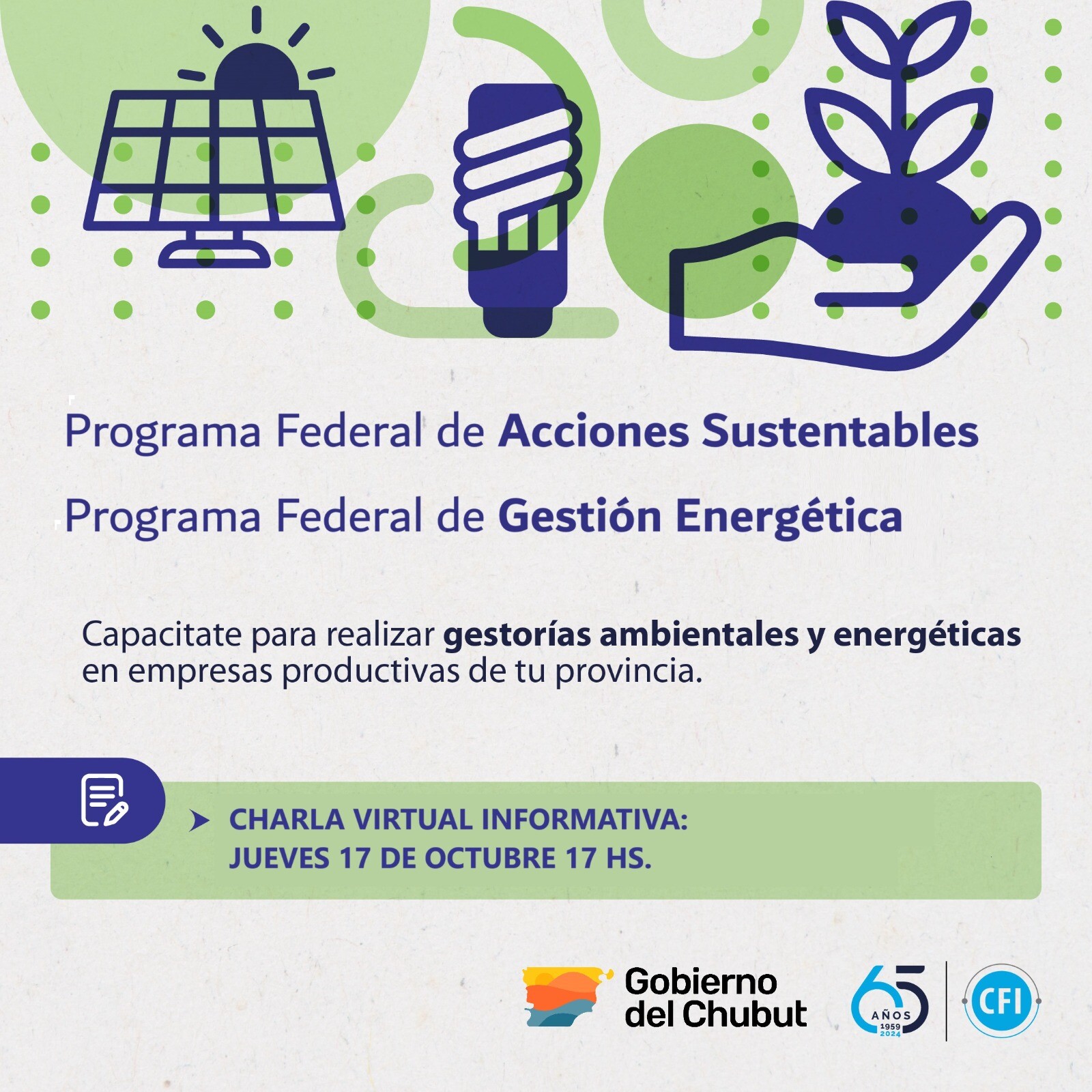 Provincia convoca a profesionales y expertos de Chubut a capacitación de gestores ambientales y energéticos