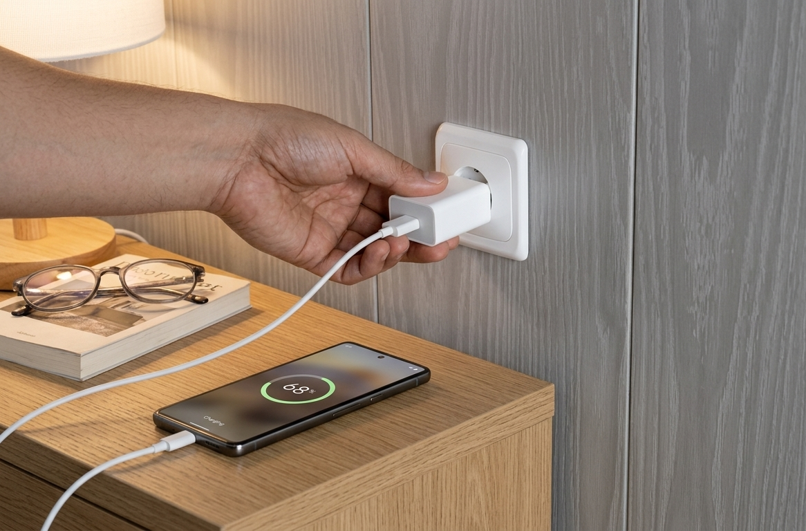 cargador en la pared.png Los expertos en tecnología coinciden: este es el orden correcto para cargar el celular.