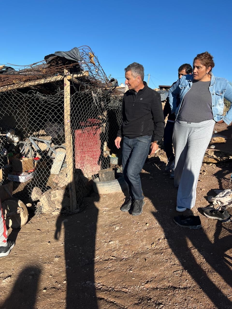 El ministro de Familia y Desarrollo Humano asistió a los afectados por el temporal en Calingasta