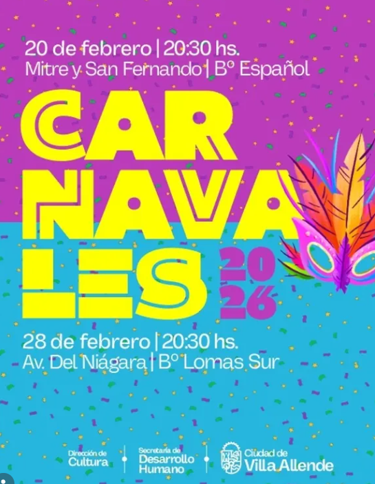Villa Allende celebra el regreso de los carnavales barriales