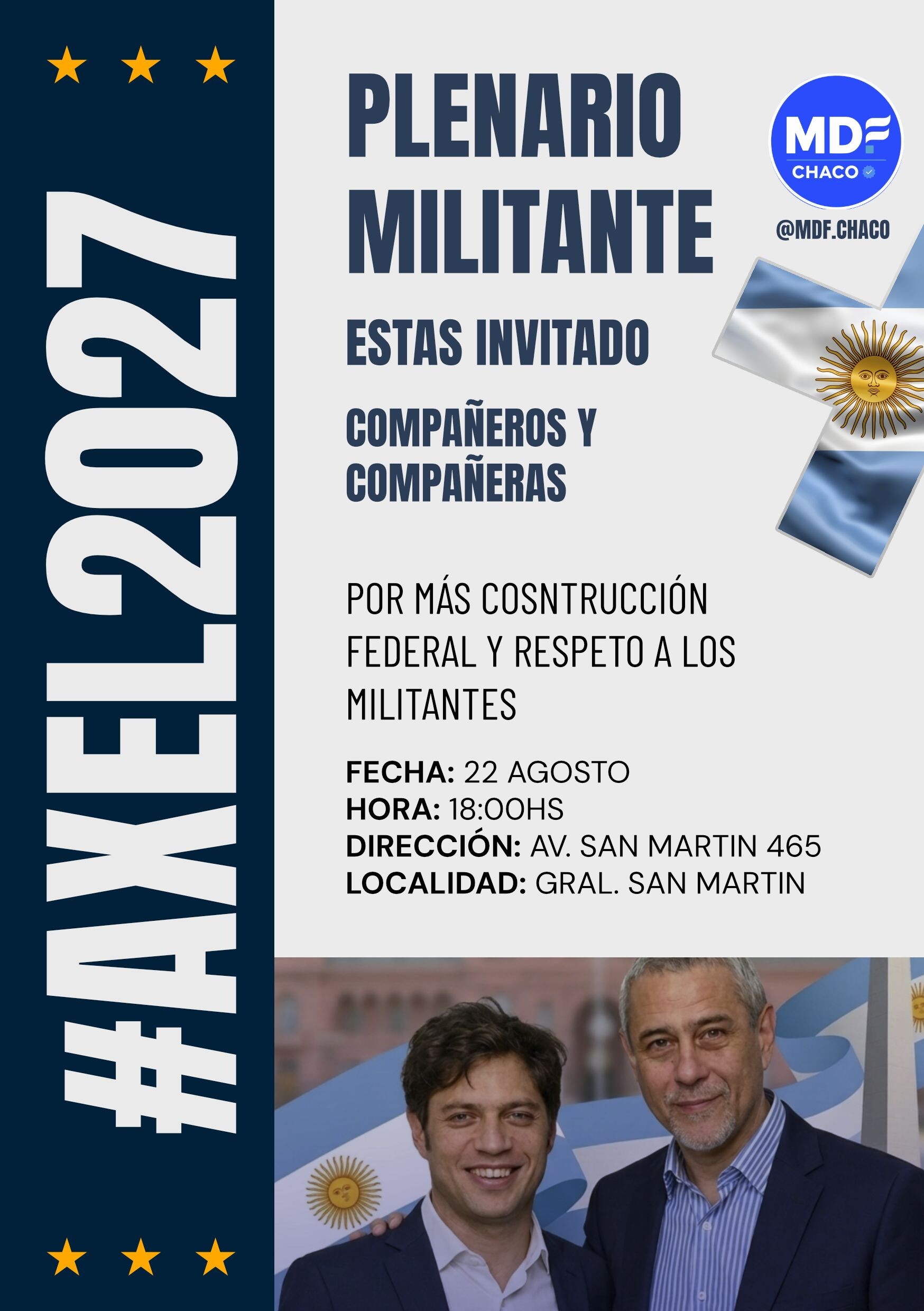 Gran Plenario del MDF Chaco en General San Martín