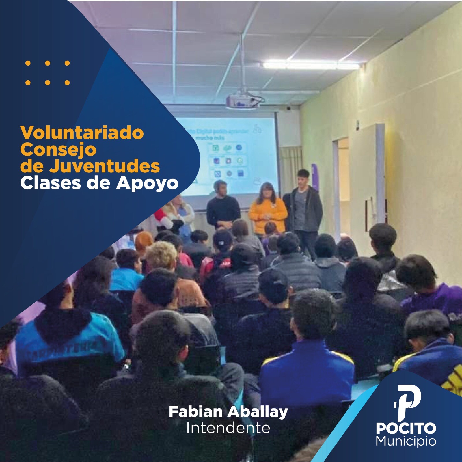 La Dirección de Juventudes del Municipio de Pocito lanzó el Voluntariado de Clases de Apoyo.