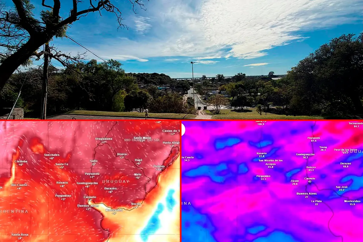 clima e r.webp Calor y tormentas en Entre Ríos: subirá la temperatura y luego llegará la inestabilidad