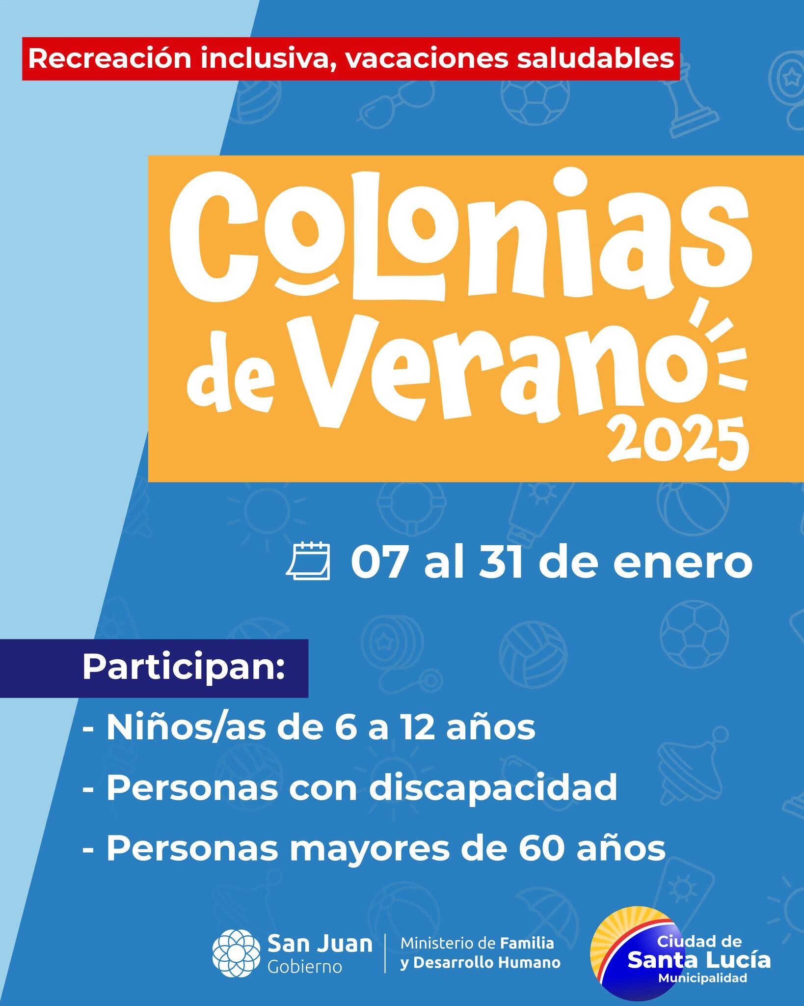 Comienzan las inscripciones para las Colonias de Verano en Santa Lucia.