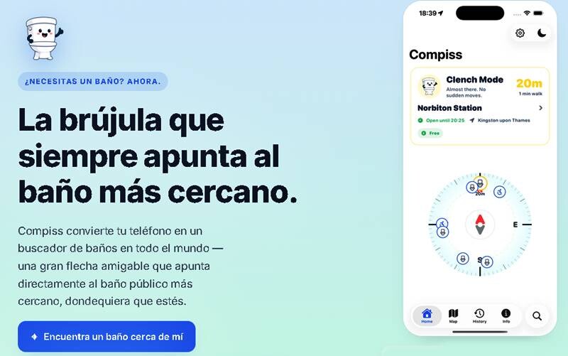 La app gratuita para encontrar baños cercanos