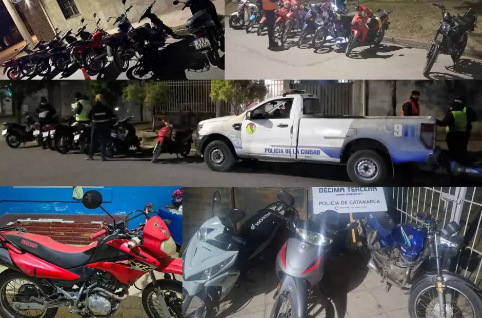 Secuestraron 58 motocicletas, un camión y un automóvil