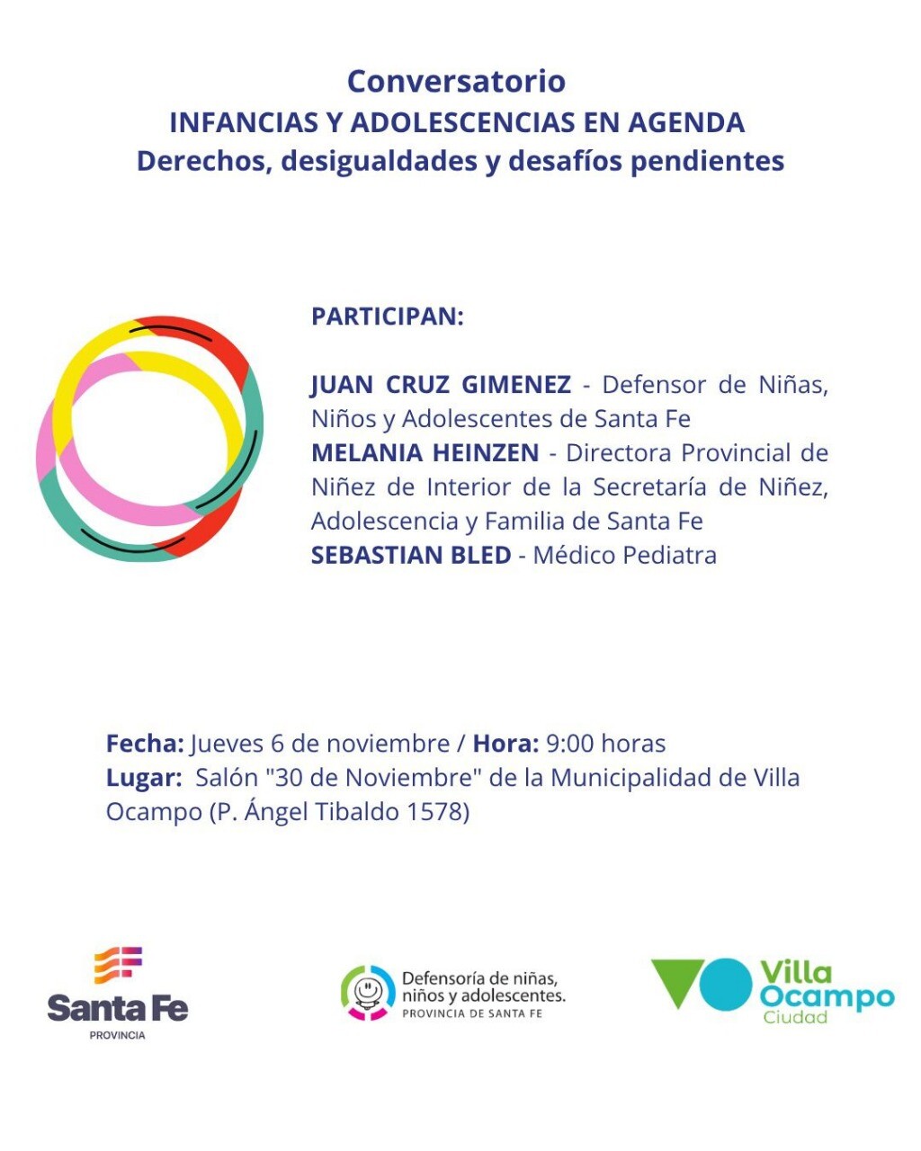 conversatorio.jpeg Conversatorio: “Infancias y Adolescencias en Agenda”-Derechos, desigualdades y desafíos pendientes