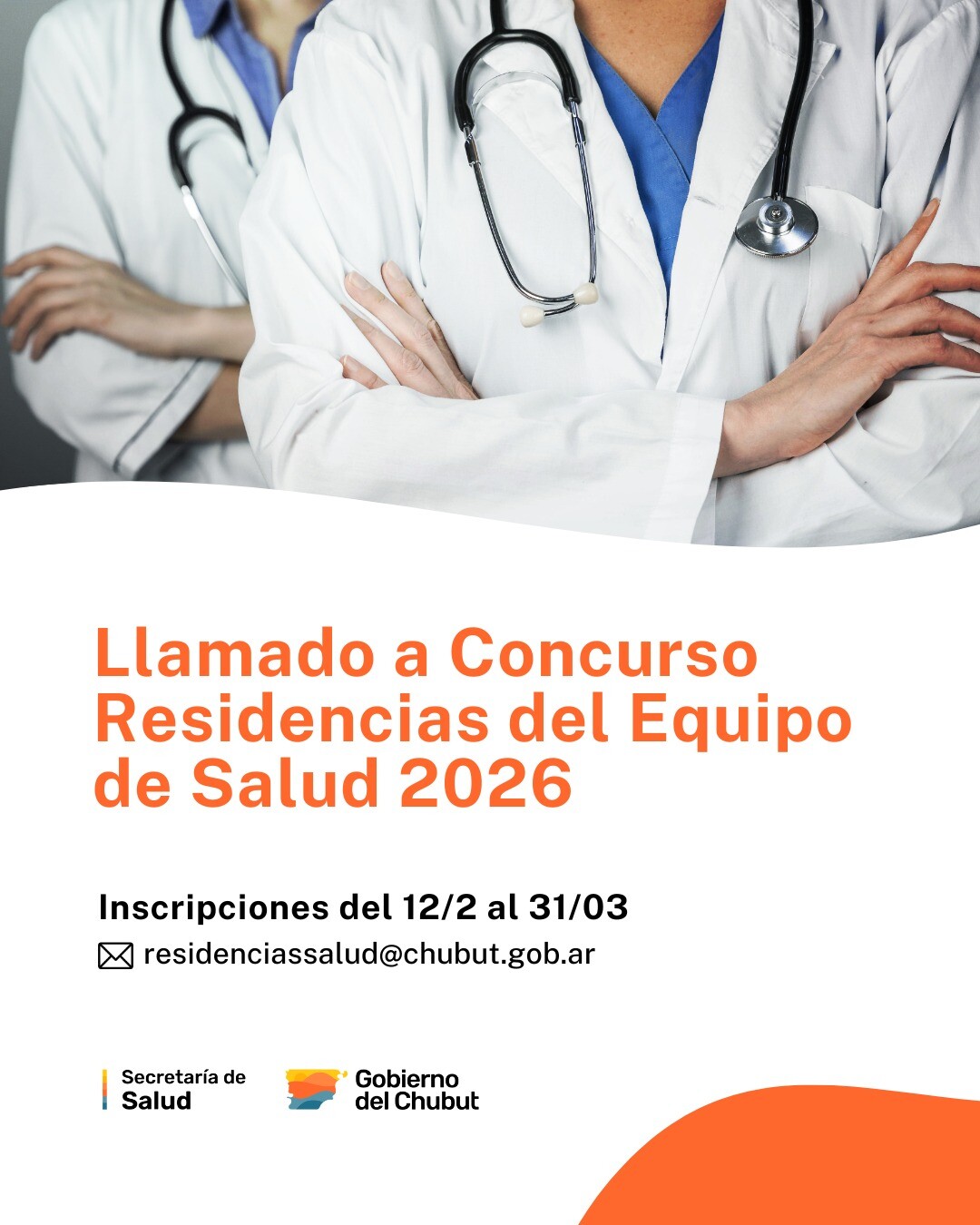 Chubut convoca a cubrir los cargos de las “Residencias del Equipo de Salud 2026”