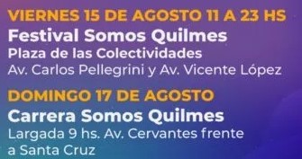 Quilmes: Festejos por los 359 años de la Ciudad para este fin de semana