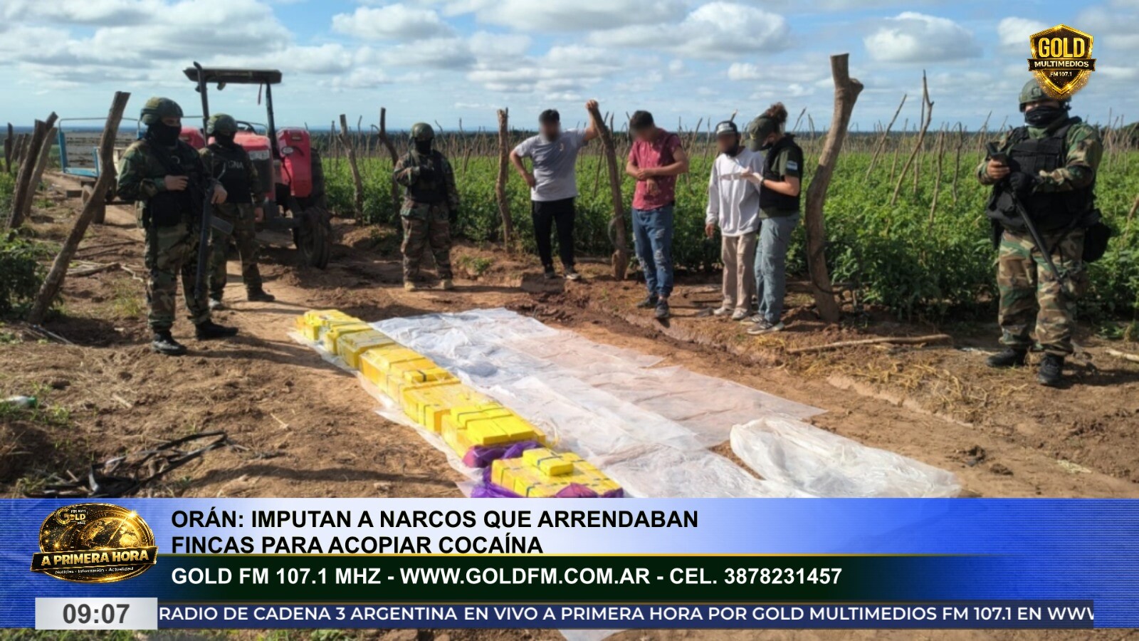 GOLPE AL NARCOTRÁFICO EN ORÁN: COCAÍNA OCULTA EN BERENJENAS Y MÁS DE 170 KILOS SECUESTRADOS