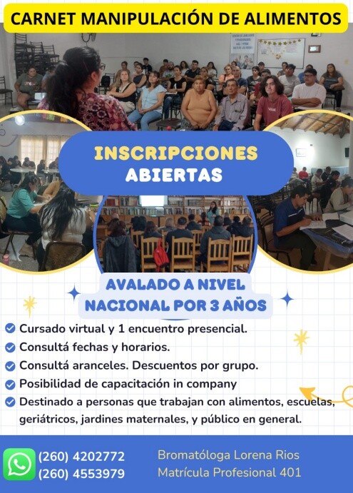 SAN RAFAEL | CARNET DE MANIPULACIÓN SEGURA DE ALIMENTOS 