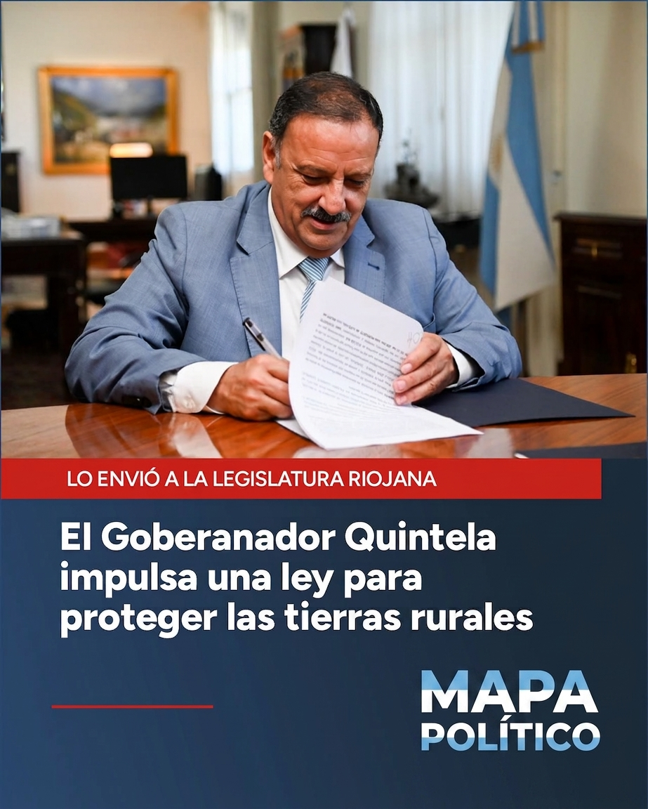 d750ac1f-f7fe-4183-af93-c6616cd8814c-clean.png Tras la media sanción de la Ley de Inviolabilidad, Quintela envió un proyecto para proteger las tierras rurales de La Rioja