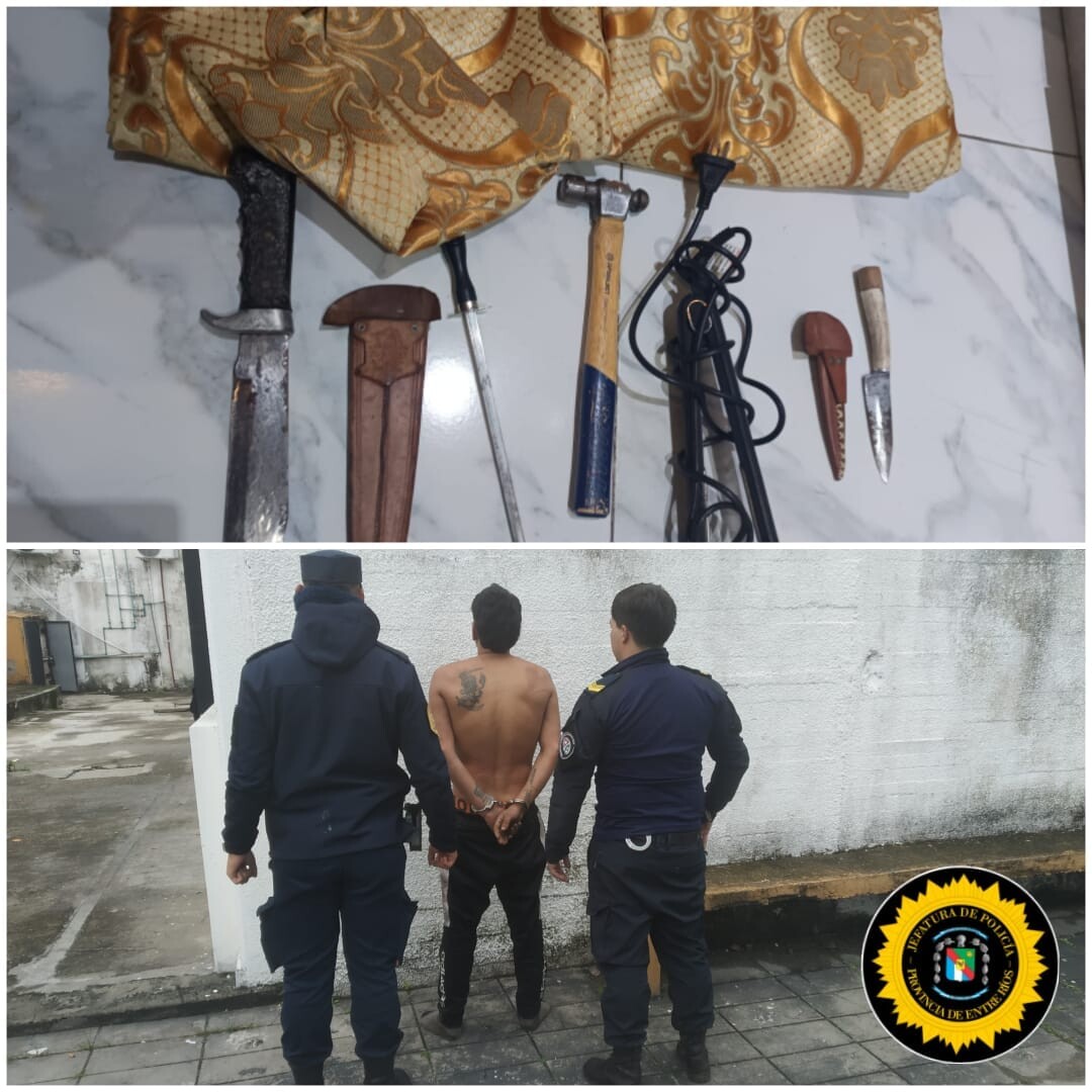 Sorprendieron a un delincuente tras ingresar a robar en una propiedad de Federación