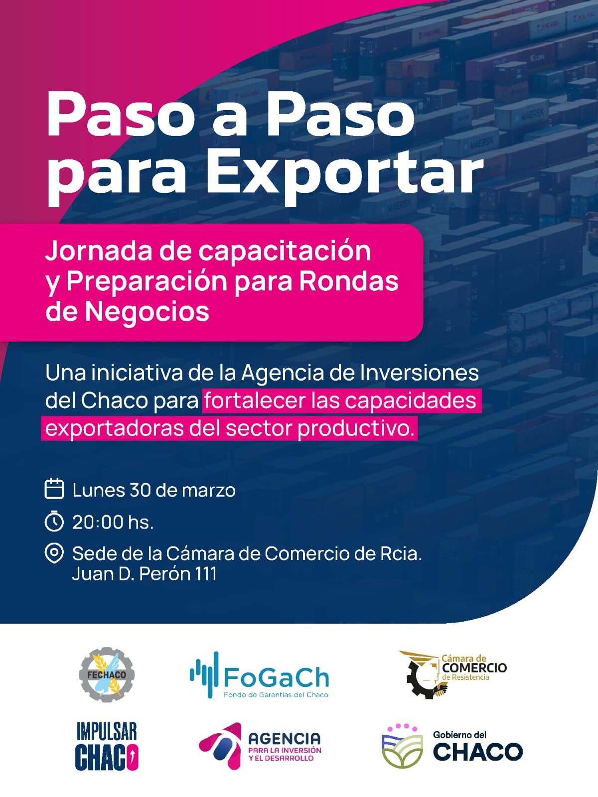 ESTE LUNES: CAPACITACIÓN GRATUITA PARA FORTALECER LAS EXPORTACIONES DEL SECTOR PRODUCTIVO