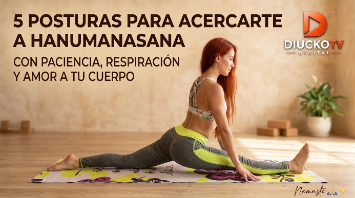 5 POSTURAS PARA ACERCARTE A HANUMANASANA CON PACIENCIA, RESPIRACIÓN Y AMOR POR TU CUERPO