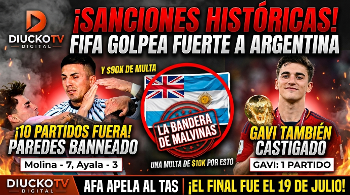 PAREDES, MOLINA Y ARGENTINA: FIFA NO PERDONÓ NADA