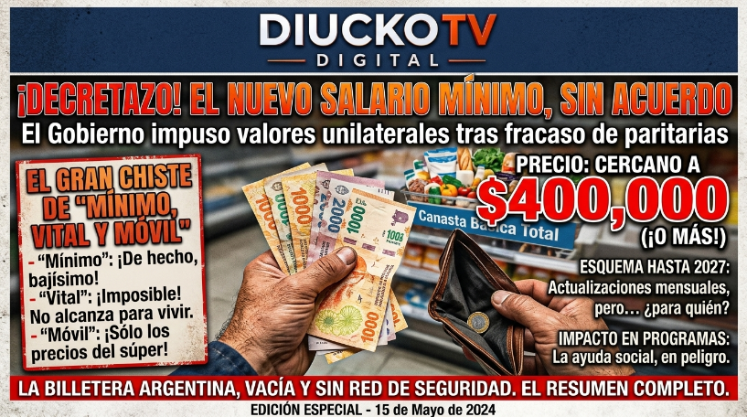 NUEVO SALARIO MÍNIMO, SIN ACUERDO ENTRE LAS PARTES